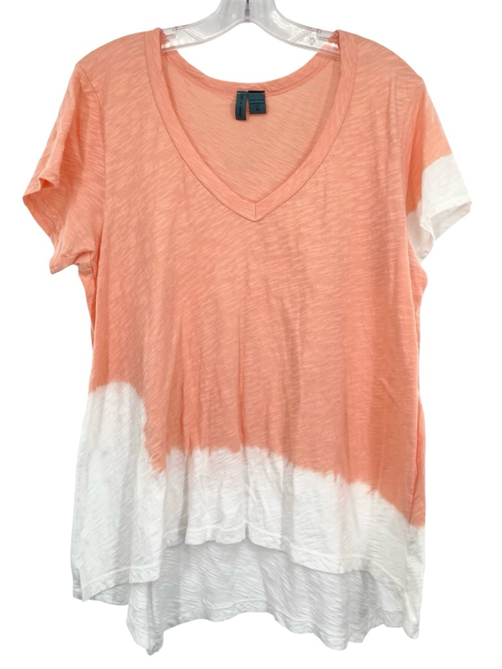 Anthropologie Left of Center Asymmetrical Tie Dye Cotton T-Shirt